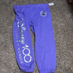 Disney 100 Years Of Wonder Mickey Mouse jogger sweatpants 3xl Purple